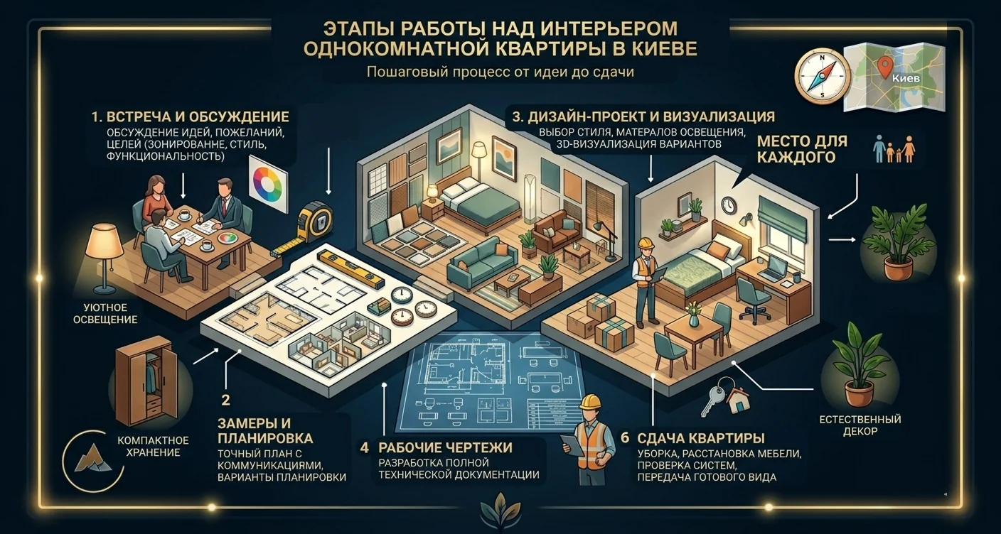 Дизайн однокомнатной квартиры важен инфографика