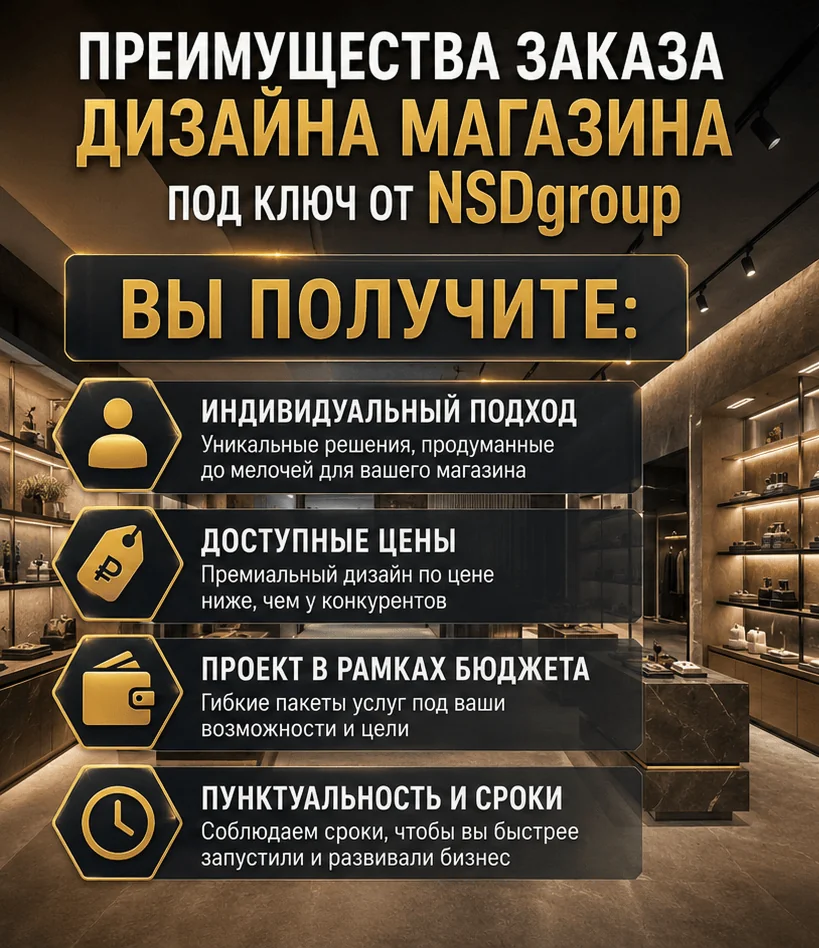 Дизайн магазина в Киеве 