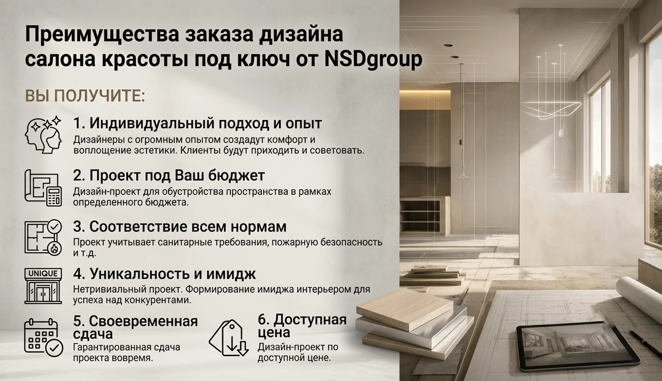 Дизайн салона красоты в Киеве 
