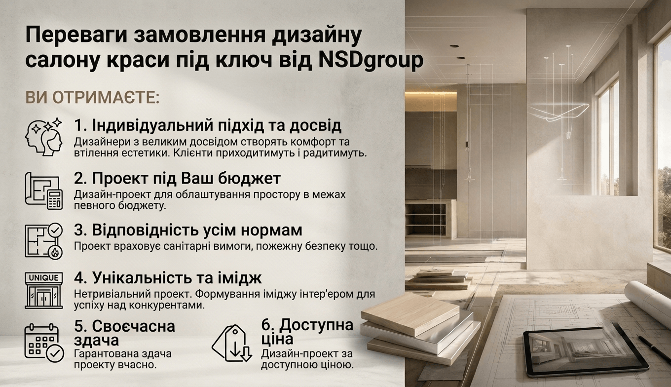 Дизайн салону краси в Києві