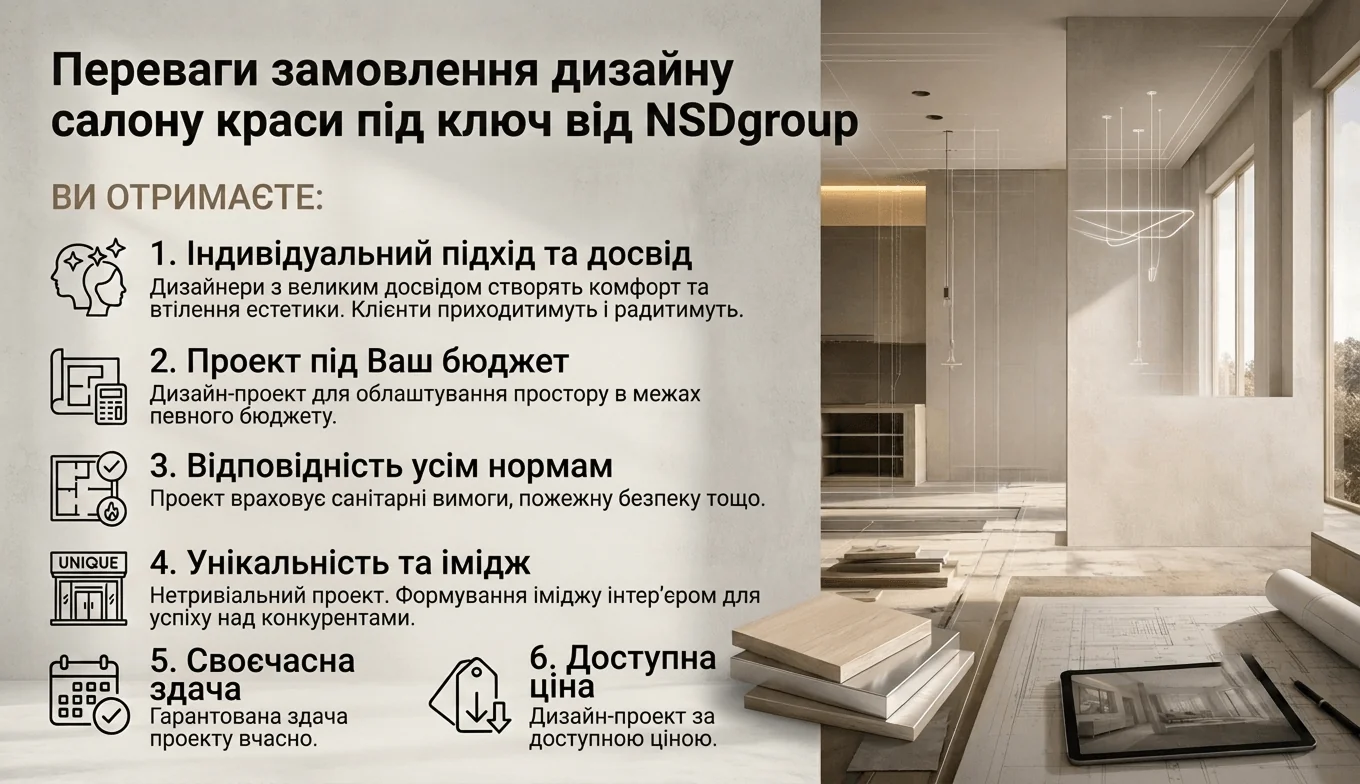 Дизайн салону краси в Києві 