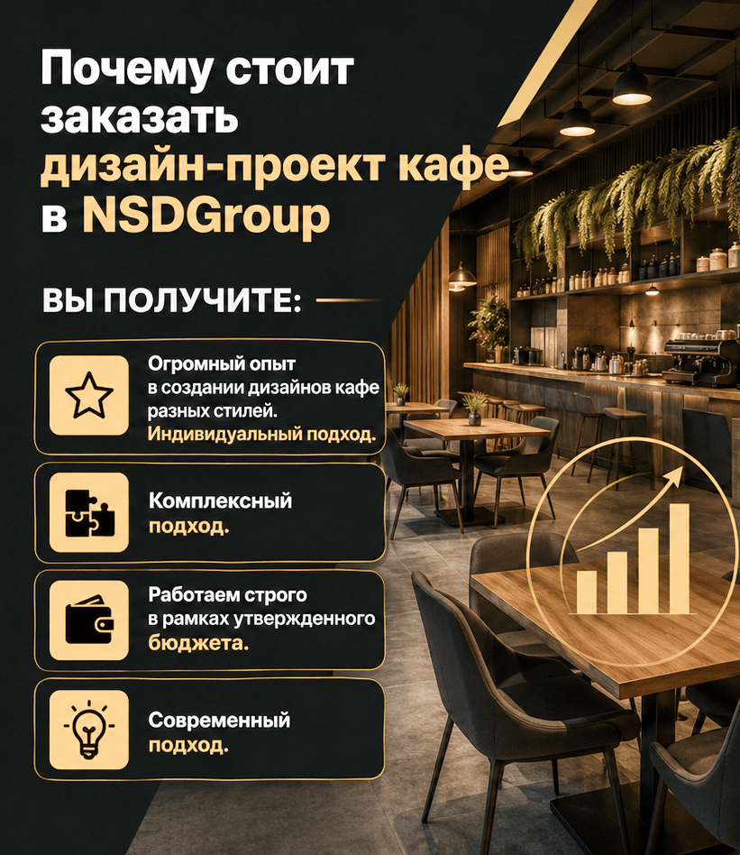 Интерьер кафе под ключ от NSDGroup 