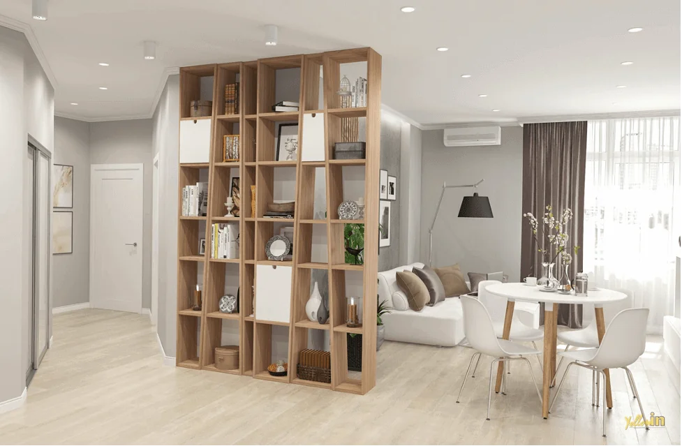 Дизайн прихожей и гостиной в ЖК RiverStone