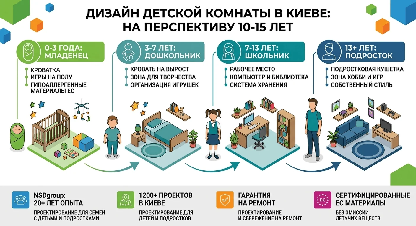 Дизайн детской комнаты в Киеве