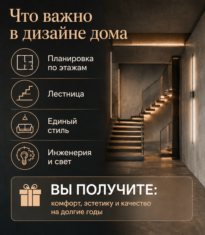 Дизайн интерьера домов и коттеджей 