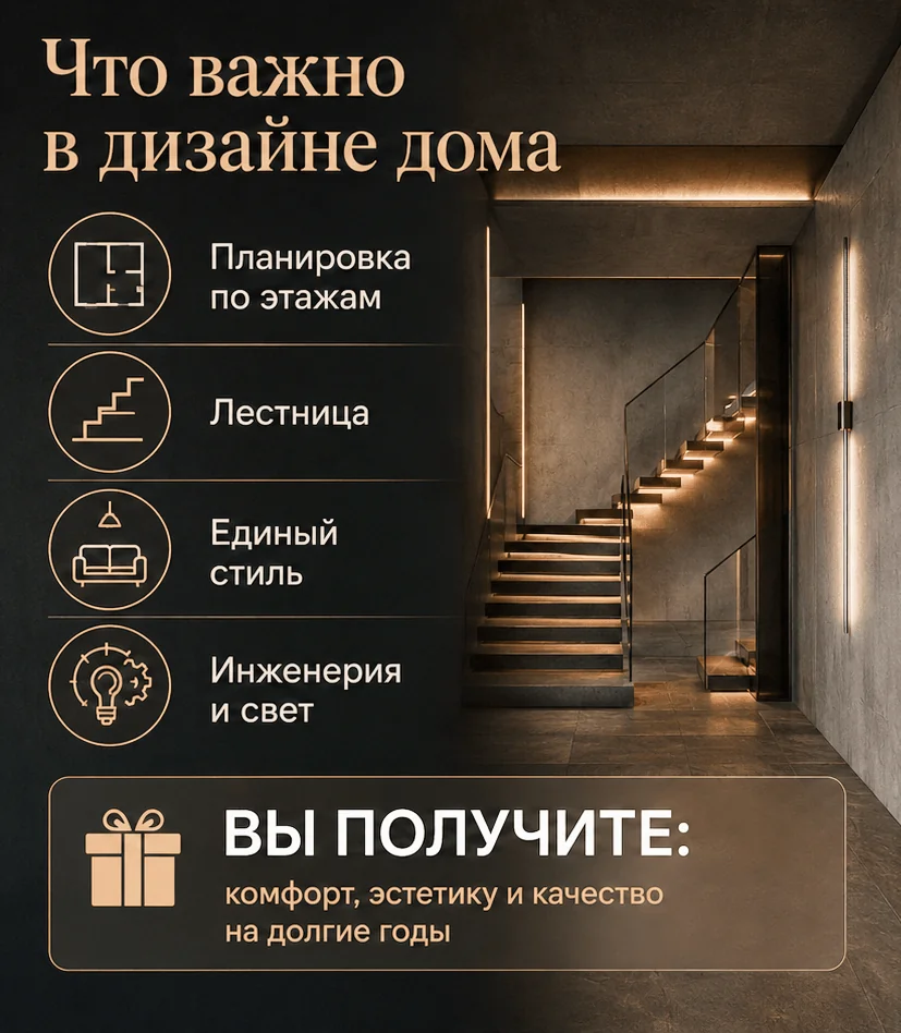Дизайн интерьера домов и коттеджей 