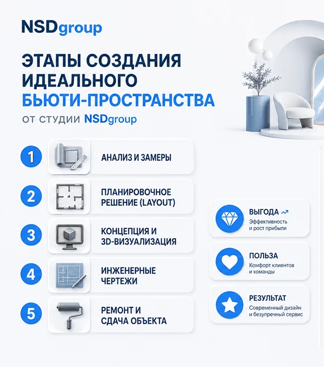 Дизайн интерьера магазина косметики
