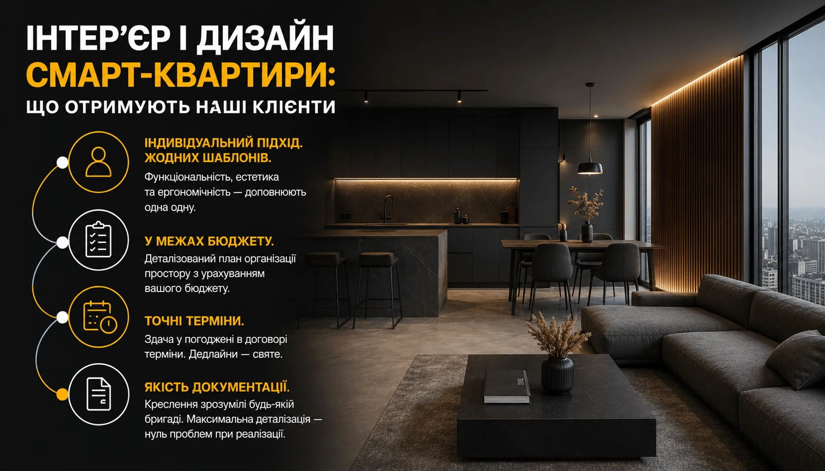Дизайн смарт-квартири «під ключ» у Києві 