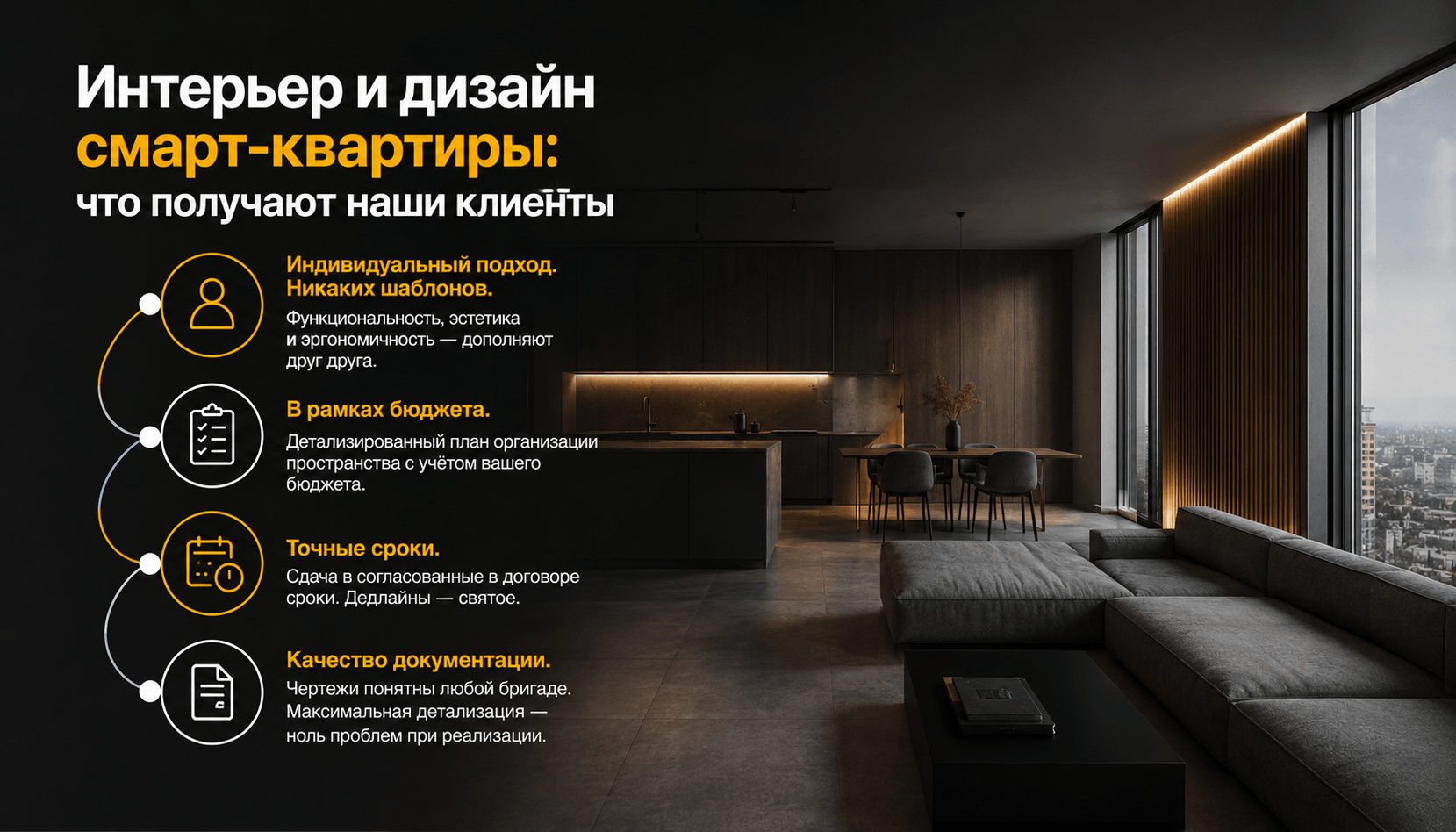 Дизайн смарт-квартиры под ключ в Киеве