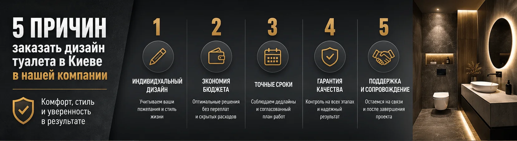 Дизайн туалета в Киеве
