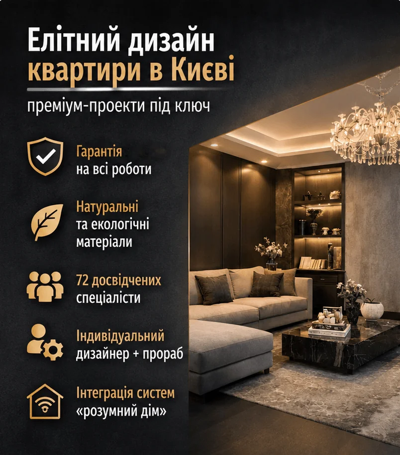 Елітний дизайн квартири в Києві 