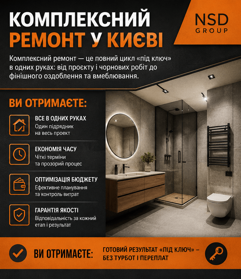 Комплексний ремонт квартири у Києві