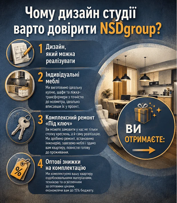 Особливості дизайну квартири студії під ключ 