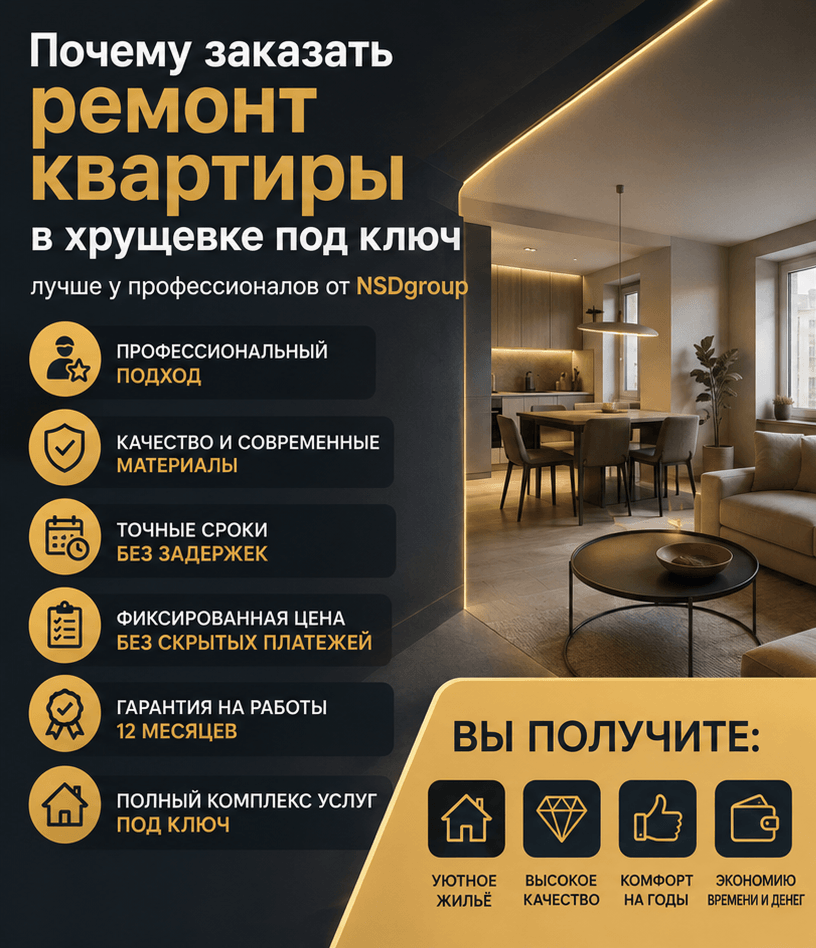 Ремонт квартиры в хрущёвке