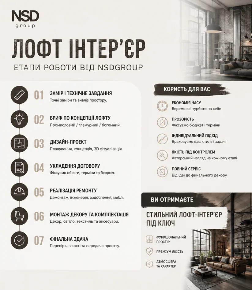 Стиль Лофт у дизайні інтер'єру
