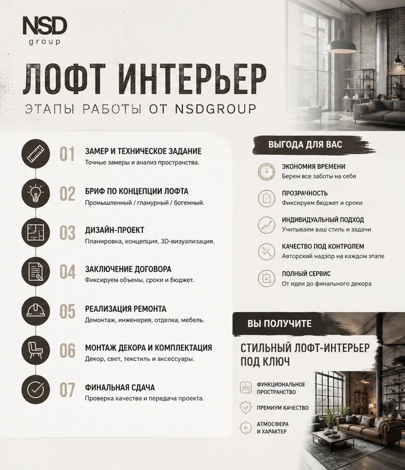 Стиль Лофт в дизайне интерьера 