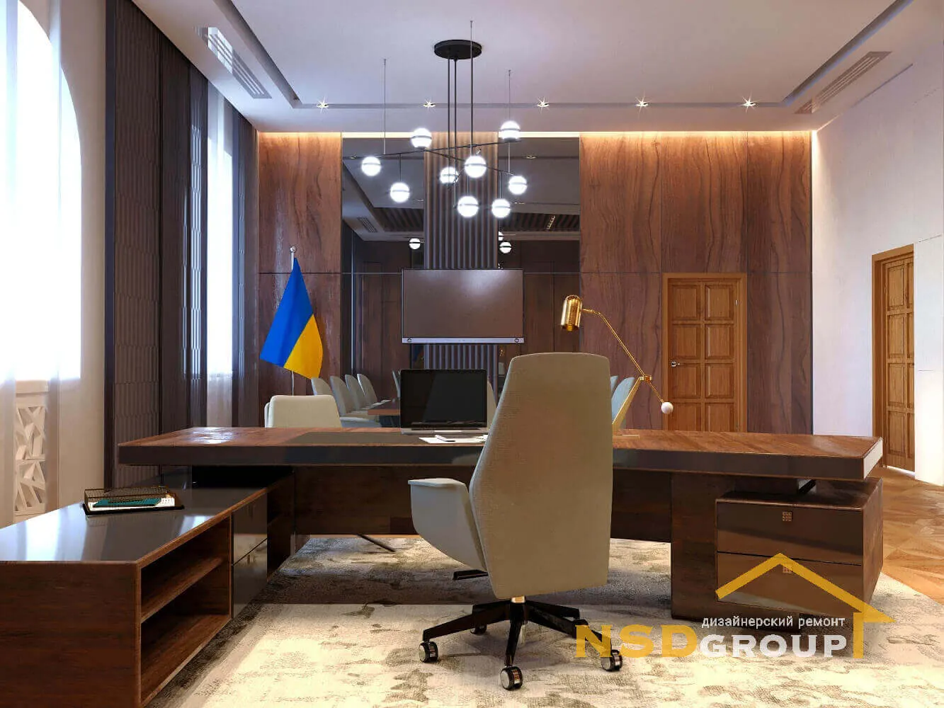 Офіс проєкт на вул. Коцюбинського 107 м2