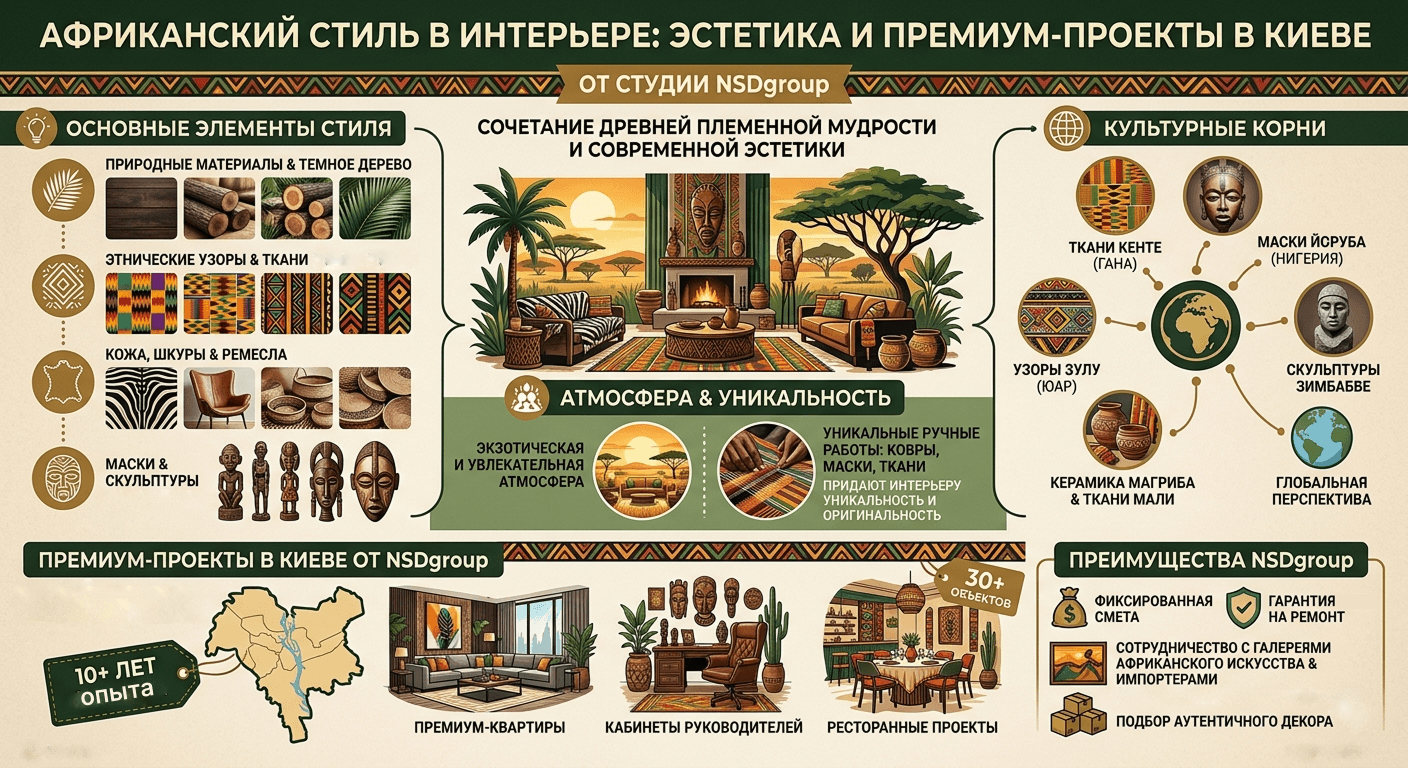 Африканский стиль в интерьере