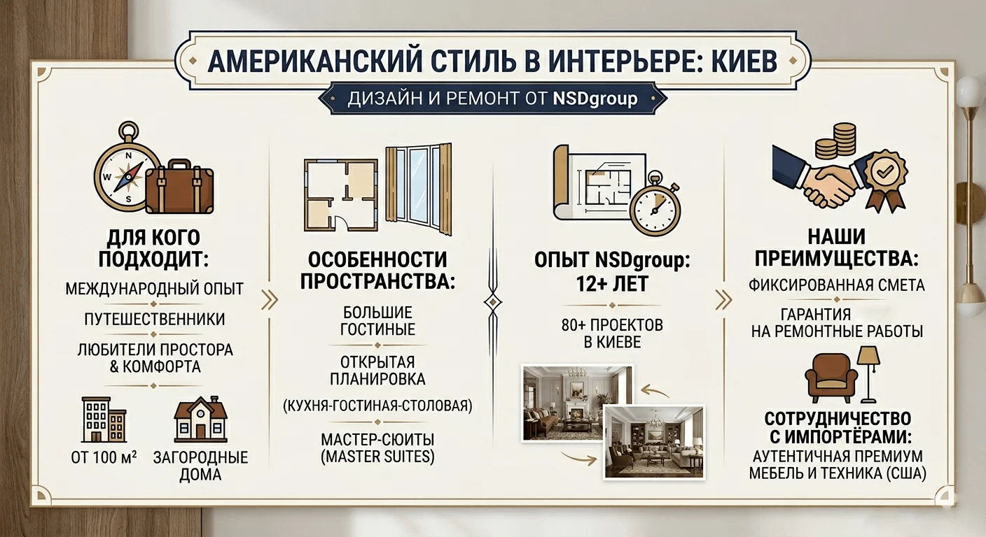 Американский стиль в интерьере 