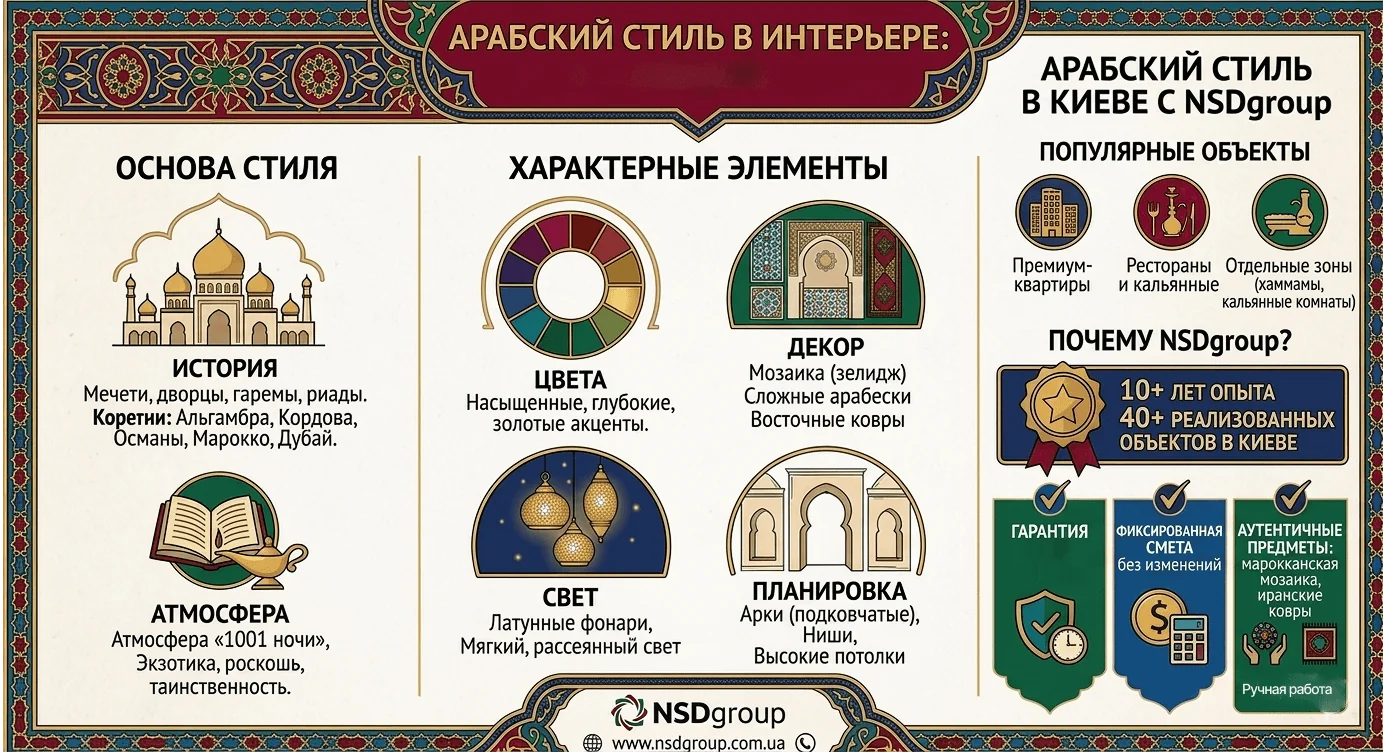 Арабский стиль в интерьере