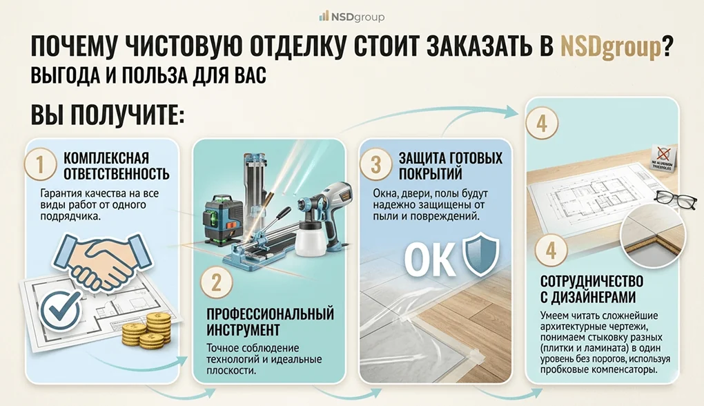 Чистовая отделка квартир в Киеве 