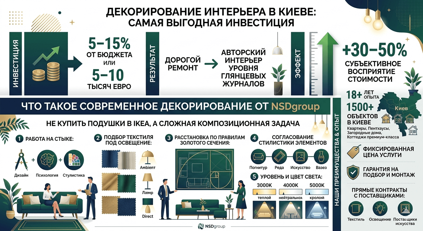 Декорирование интерьера в Киеве 