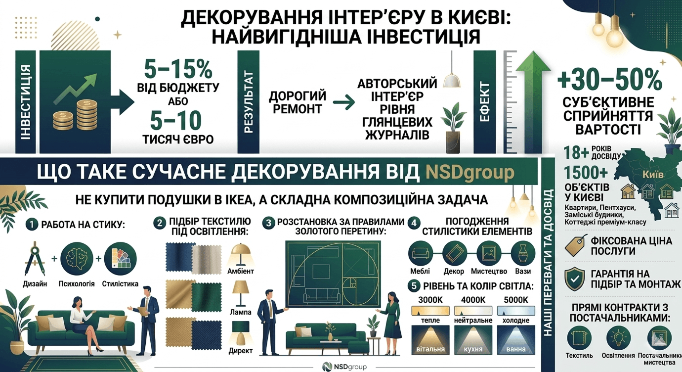 Декорування інтерєру під ключ 