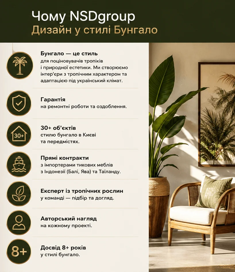 Дизайн у стилі Бунгало 