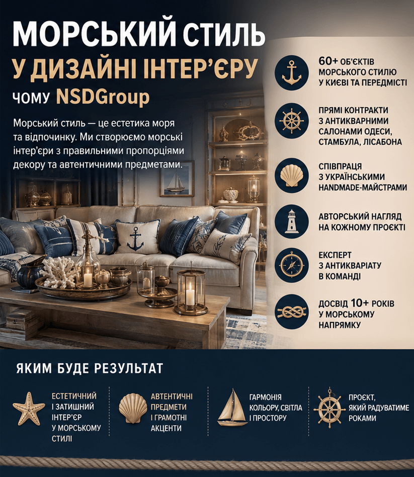 Морський стиль у дизайні інтер'єру 