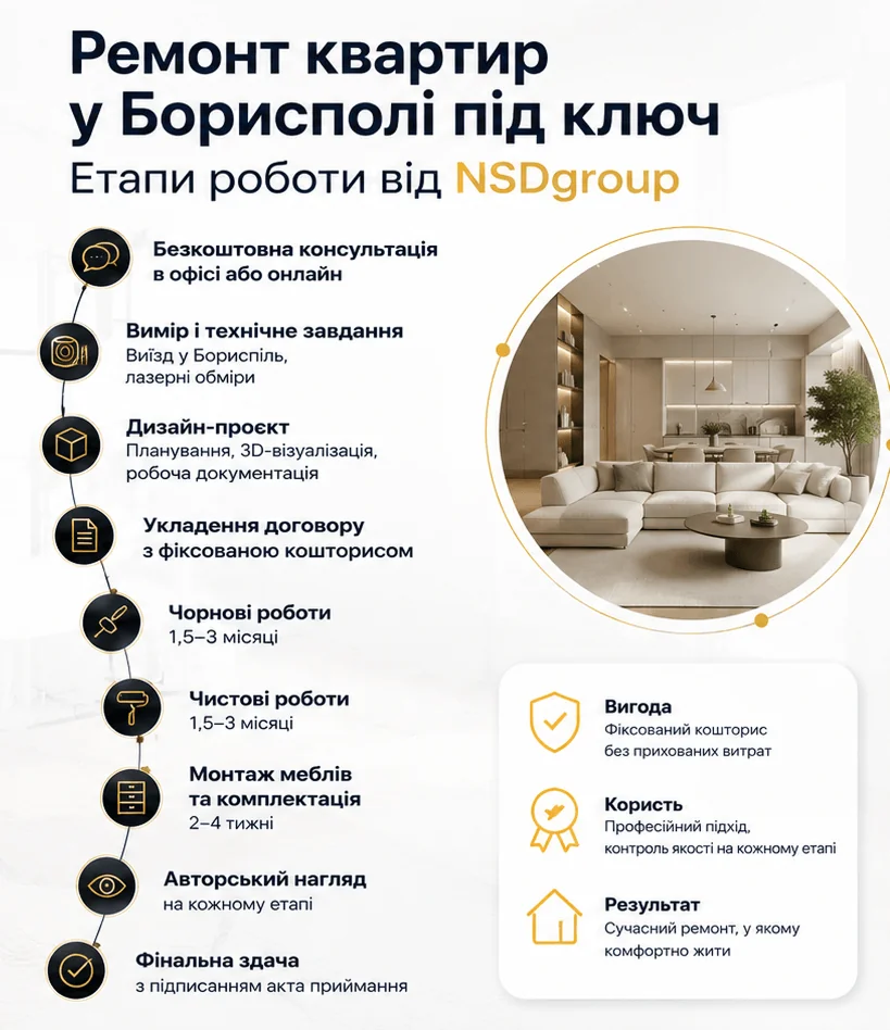 Ремонт квартир у Борисполі 