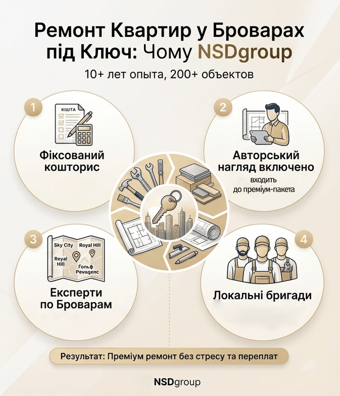 Ремонт квартир у Броварах під ключ 