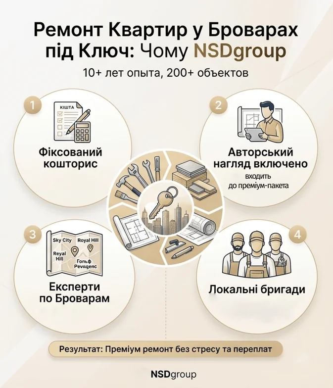 Ремонт квартир у Броварах під ключ 