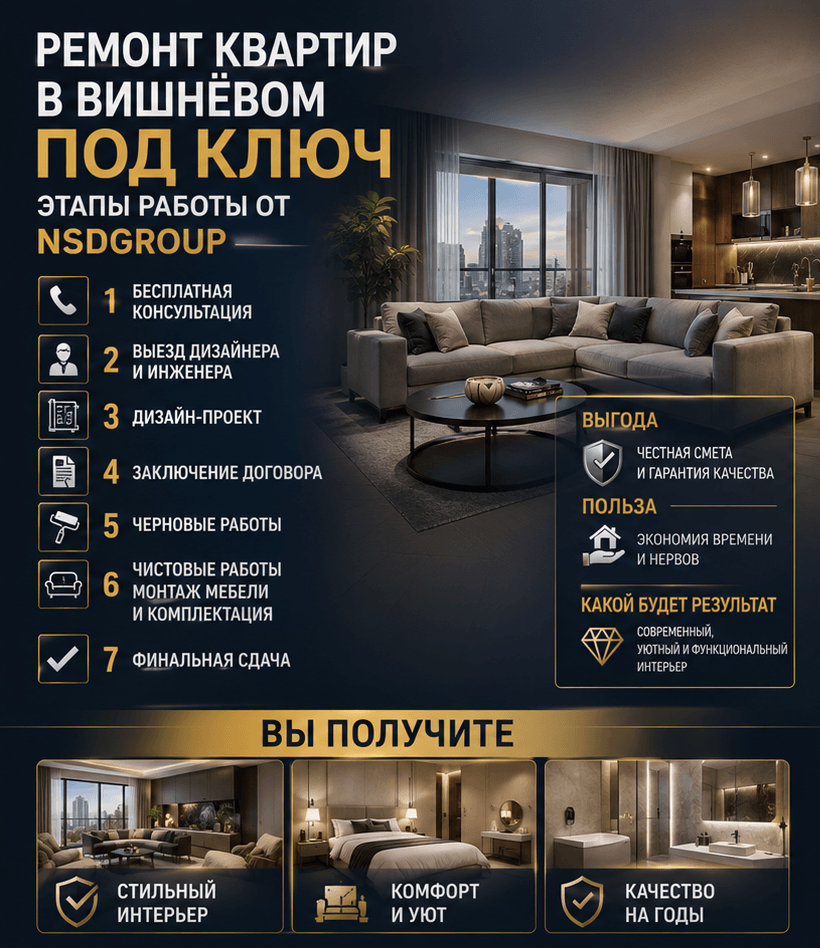 Ремонт квартир в Вишнёвом