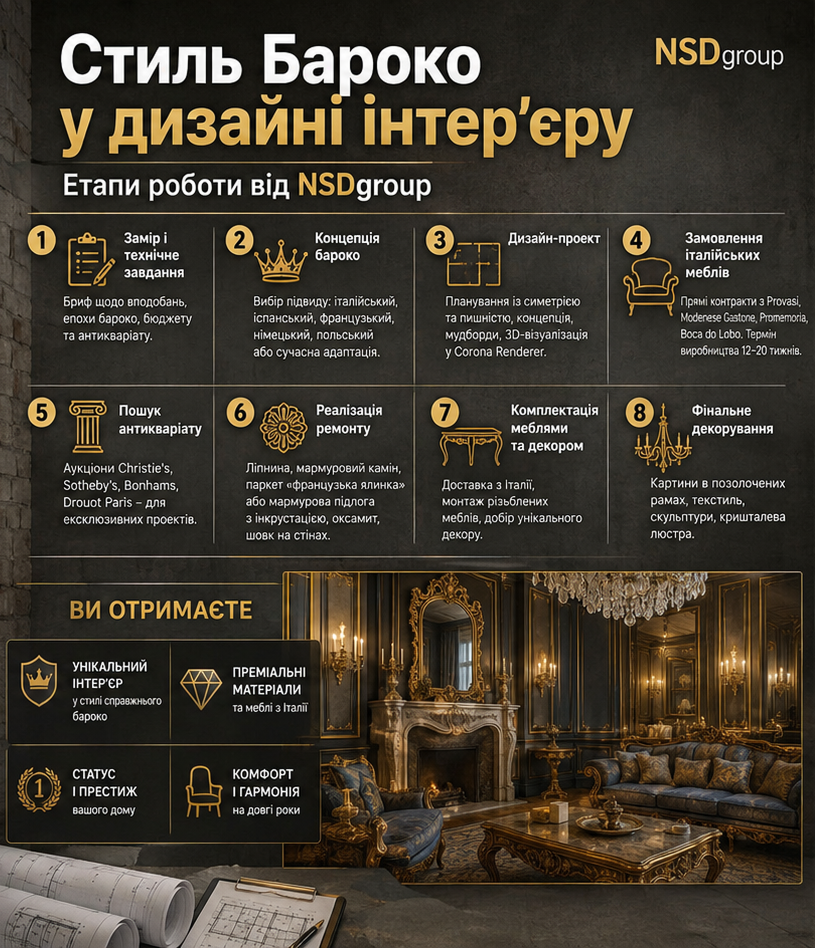 Стиль Бароко в дизайні інтер'єру