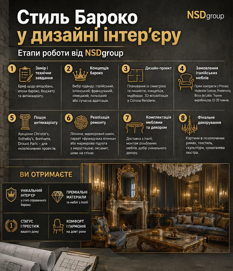 Стиль Бароко в дизайні інтер'єру