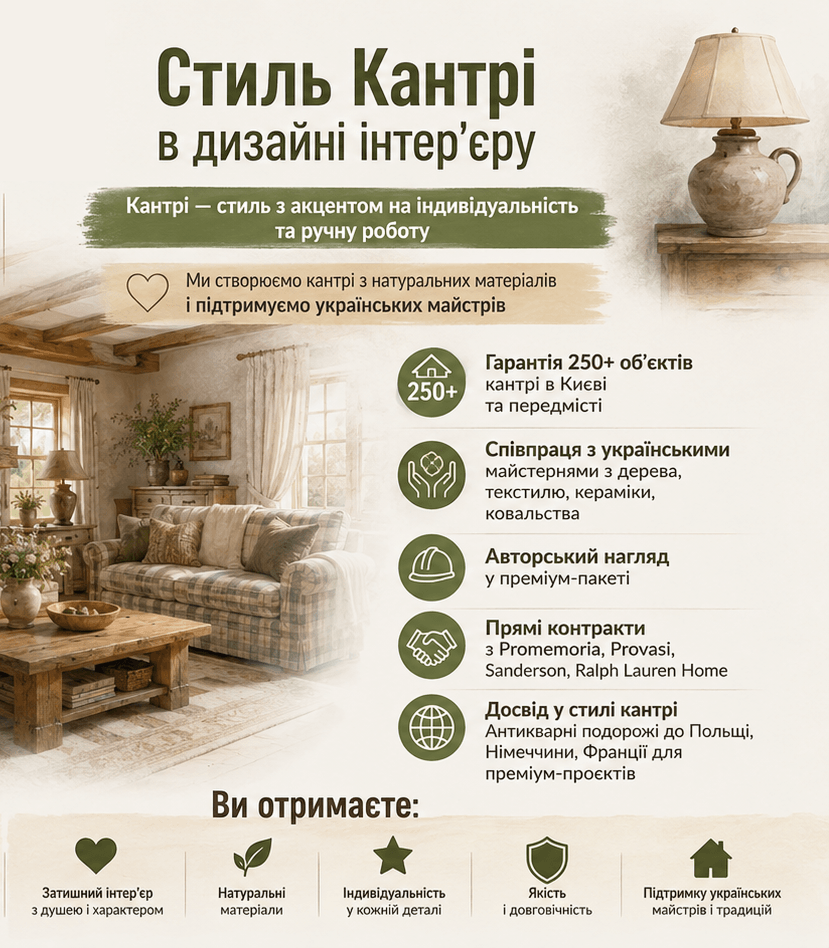 Стиль Кантрі у дизайні інтер'єру 