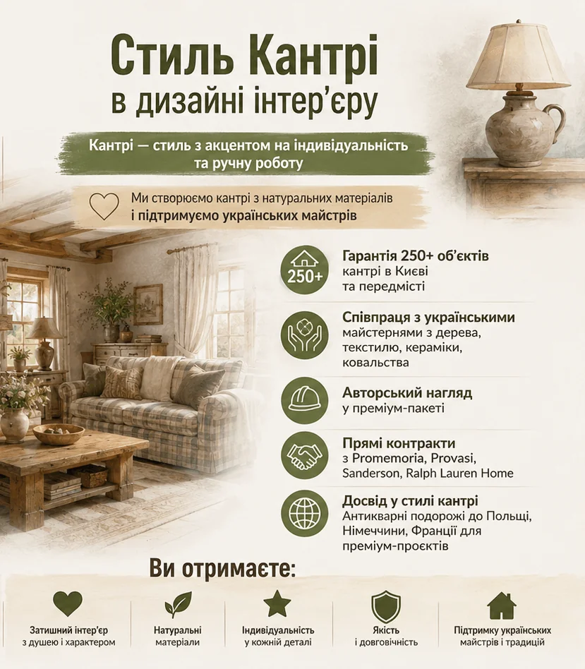 Стиль Кантрі у дизайні інтер'єру