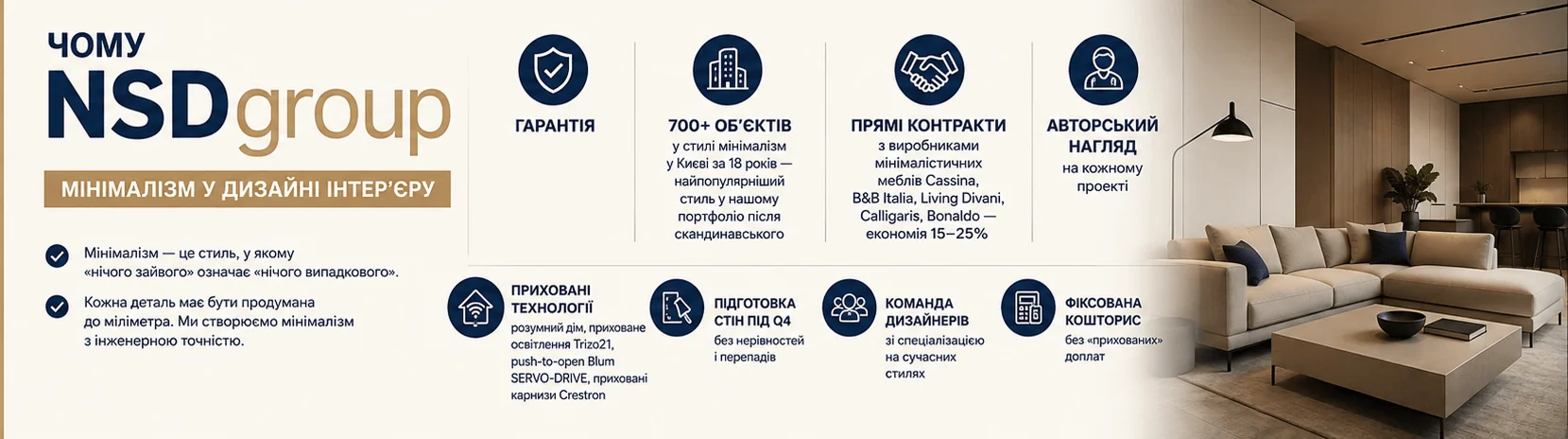 Стиль Мінімалізм у дизайні інтер'єру