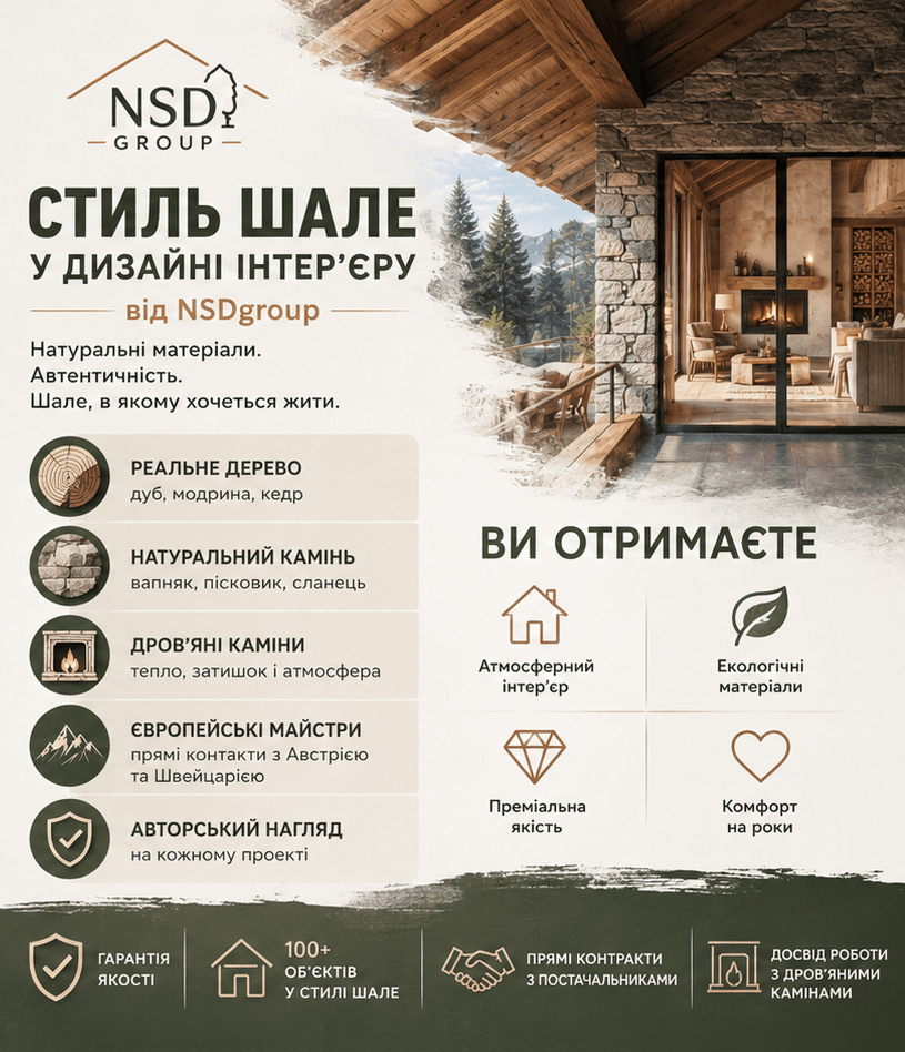 Стиль Шале у дизайні інтер'єру
