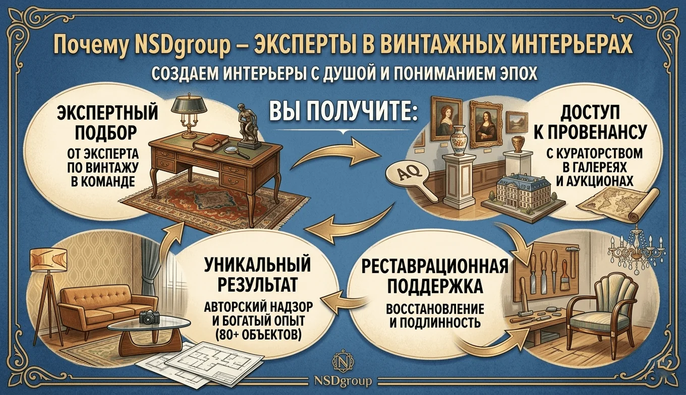 Стиль Винтаж в дизайне интерьера 
