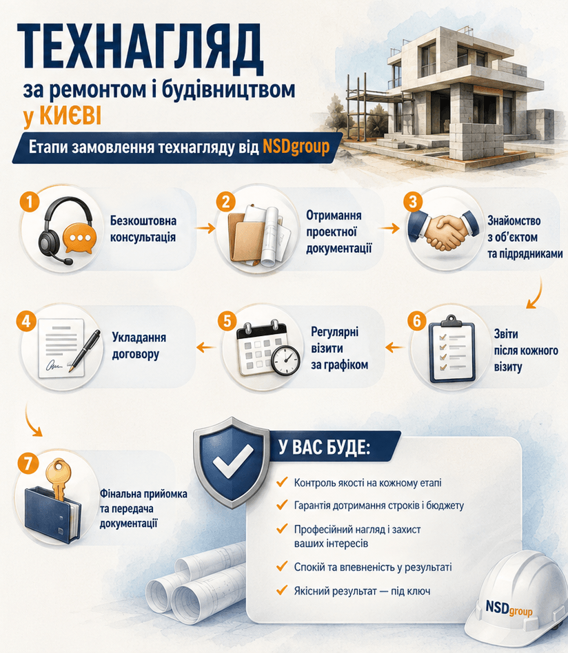 Технагляд за ремонтом та будівництвом у Києві 