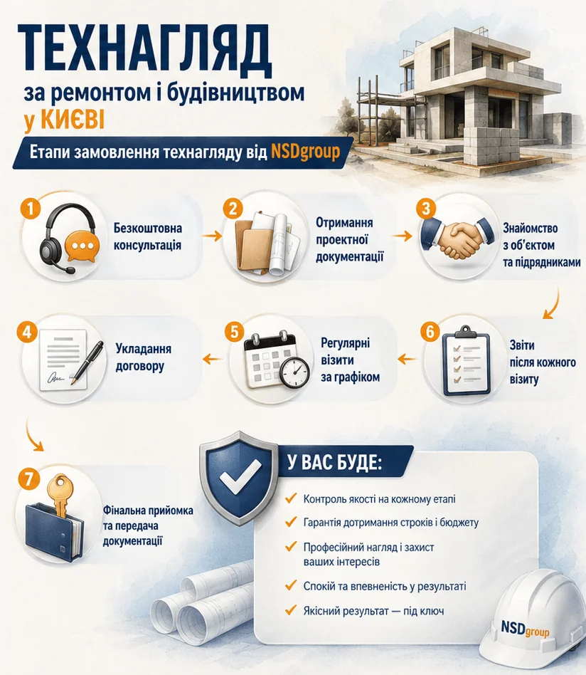 Технагляд за ремонтом та будівництвом у Києві 