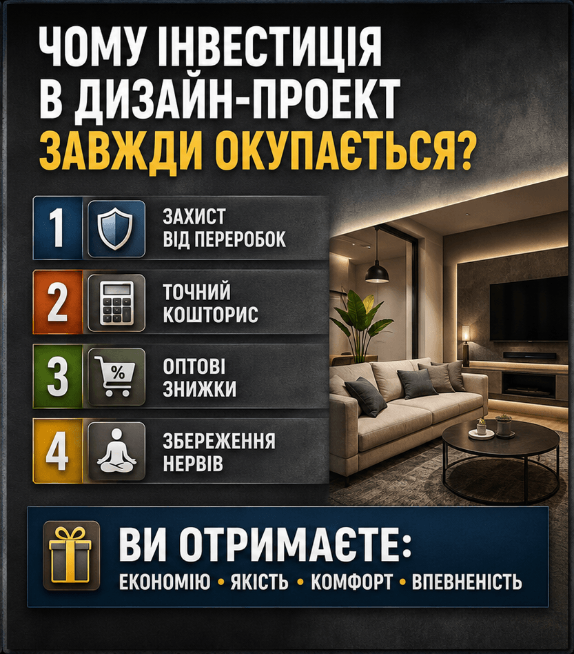 Ціни на дизайн-проект квартири