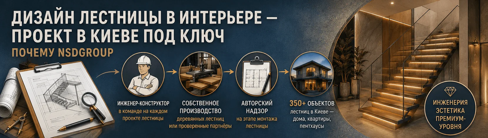 Дизайн лестницы в интерьере 
