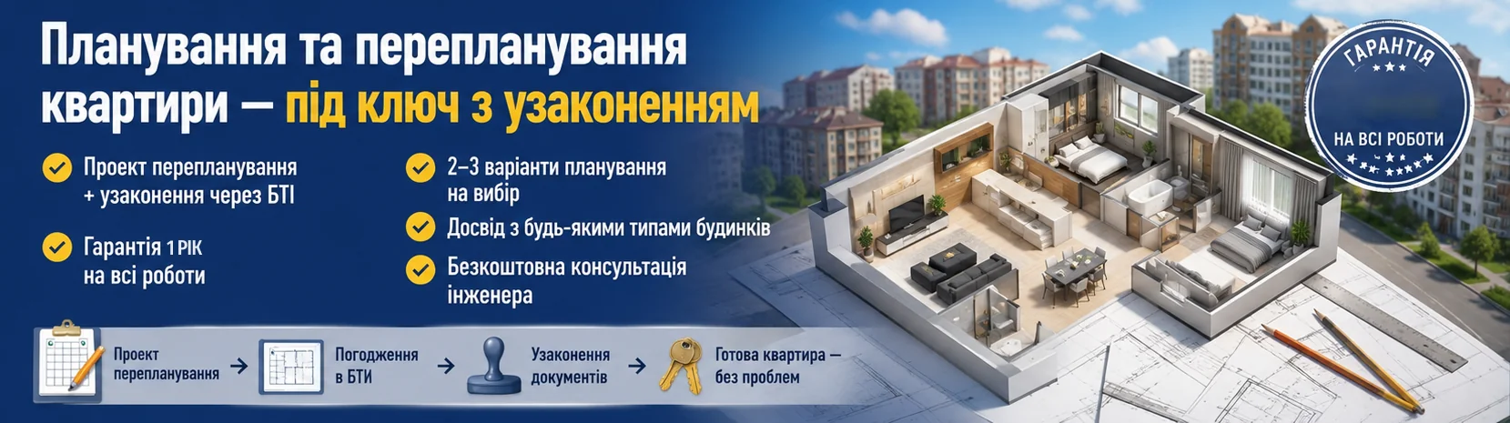Планування та перепланування квартири 