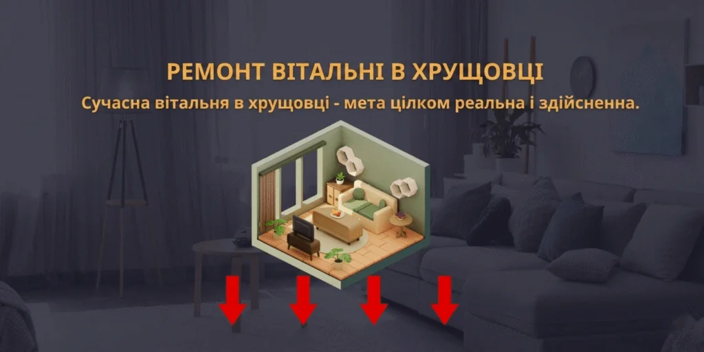 Ремонт вітальні в Хрущовці