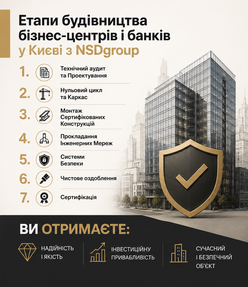 Будівництво бізнес-центрів та банків