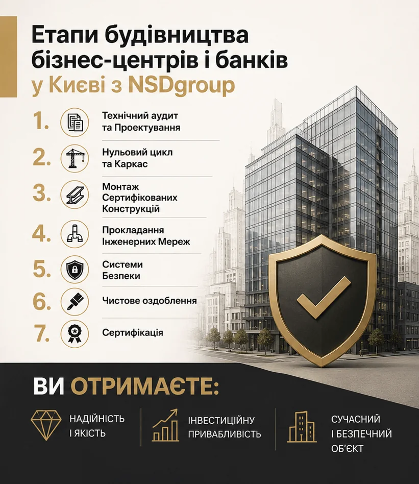 Будівництво бізнес-центрів та банків 