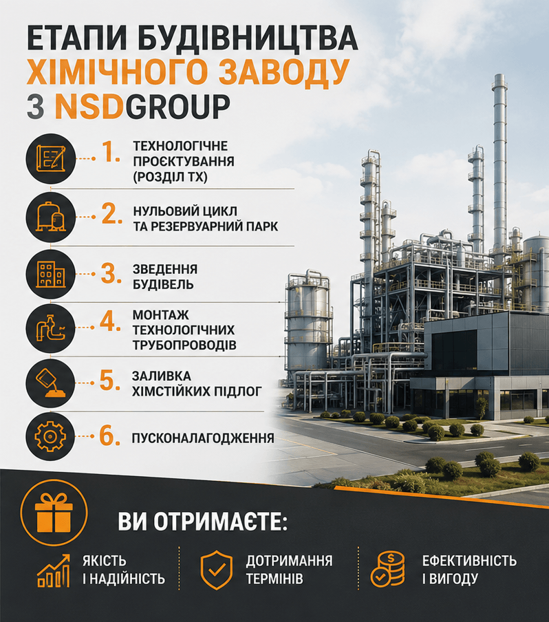 Будівництво хімічного заводу