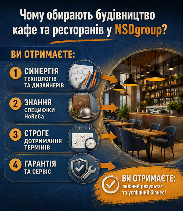 Будівництво кафе та ресторанів
